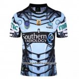 Camiseta Cronulla Sutherland Sharks 9s Rugby 2017 Azul