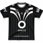 Camiseta Ninos Nueva Zelandia Warriors Rugby 2025 Entrenamiento Negro