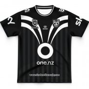 Camiseta Ninos Nueva Zelandia Warriors Rugby 2025 Entrenamiento Negro