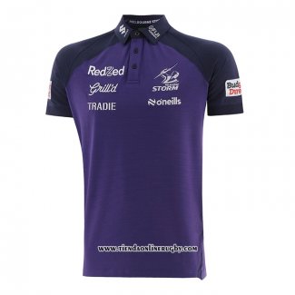 Camiseta Polo Melbourne Storm Rugby 2025 Violeta