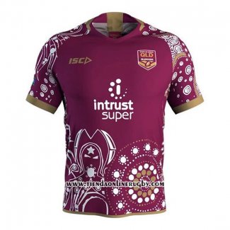 Camiseta Queensland Maroons Rugby 2018-2019 Conmemorative