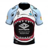 Camiseta Cronulla Sutherland Sharks 9s Rugby 2020 Azul