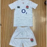 Camiseta Ninos Kit Inglaterra Rugby 2019-2020 Blanco