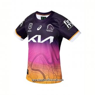 Camiseta Brisbane Broncos Rugby 2023 Indigena