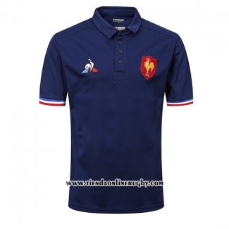 Camiseta Polo Francia Rugby 2018-2019 Azul