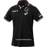 Camiseta Polo Brisbane Broncos Rugby 2025 Negro