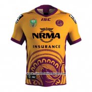 Camiseta Brisbane Broncos Rugby 2018-2019 Indigena