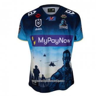 Camiseta Gold Coast Titans Rugby 2023 Indigena