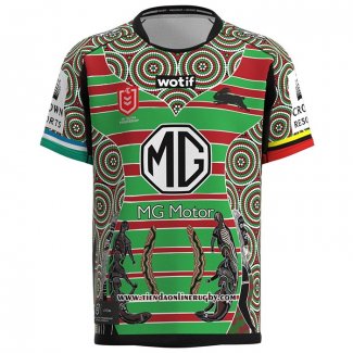 Camiseta South Sydney Rabbitohs Rugby 2023 Indigena Verde