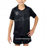Camiseta Ninos Brisbane Broncos Rugby 2025 Captains Run Negro