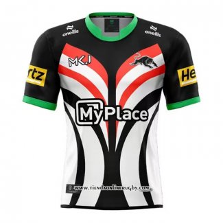 Camiseta Penrith Panthers Rugby 2025 Entrenamiento Negro Blanco