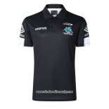 Camiseta Polo Cronulla Sutherland Sharks Rugby 2026 Negro