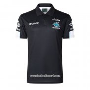 Camiseta Polo Cronulla Sutherland Sharks Rugby 2026 Negro